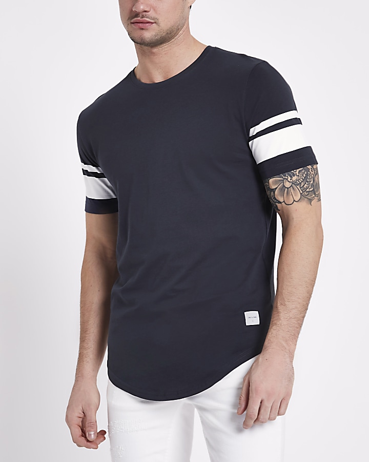 Only & Sons navy stripe T-shirt