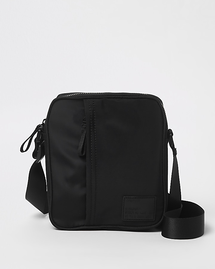 Black cross body mini messenger bag