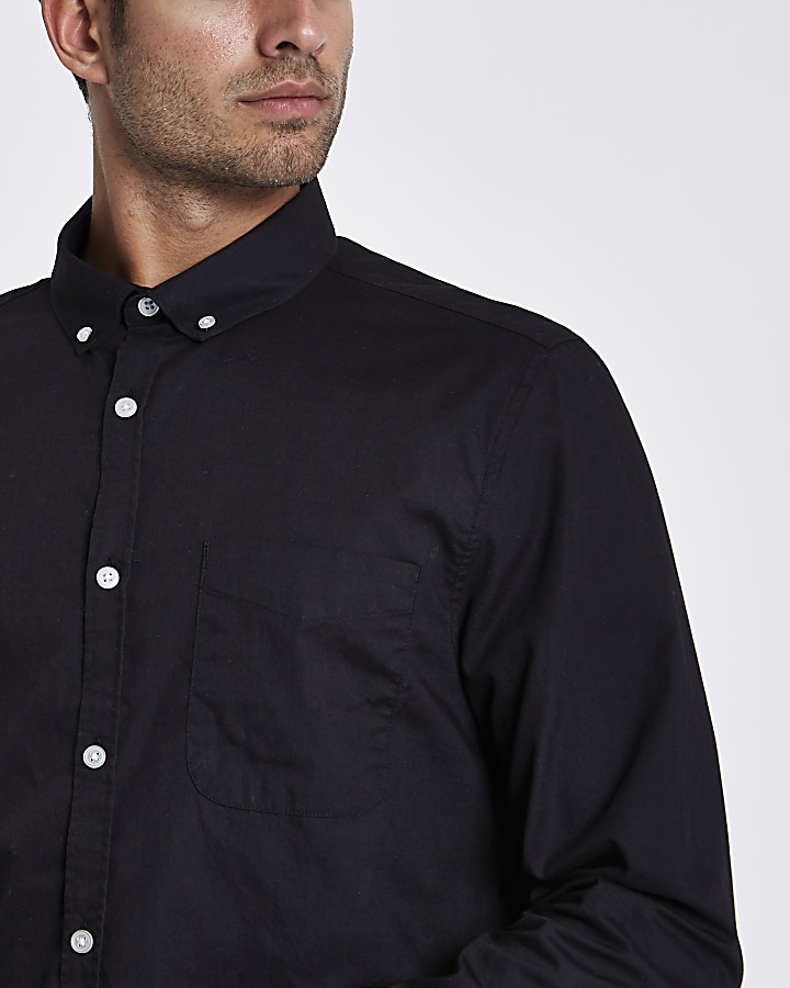 Black long sleeve Oxford shirt