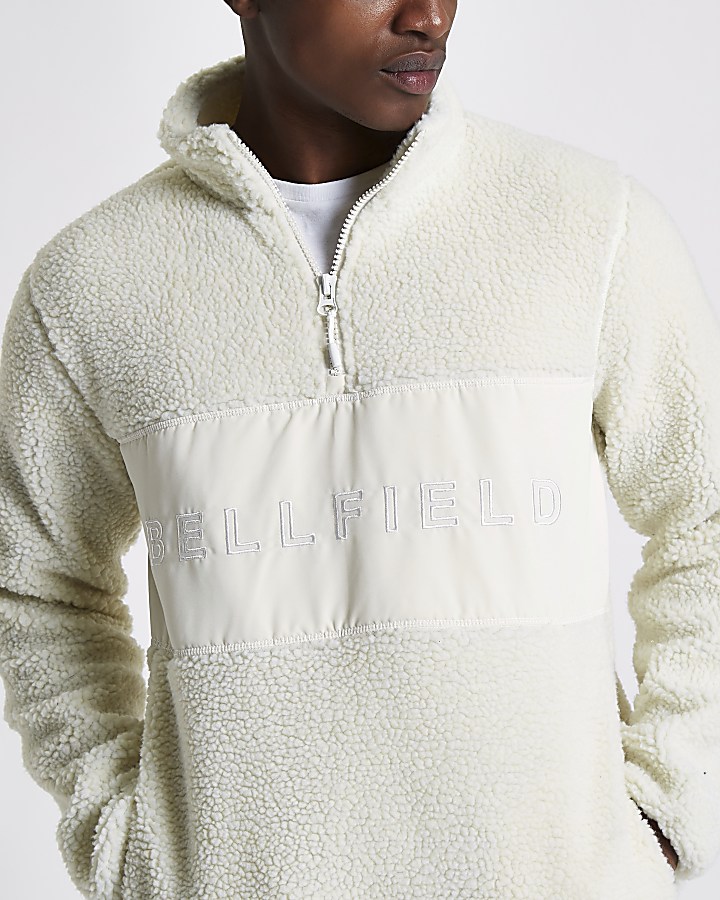 Bellfield cream pullover fleece jacket