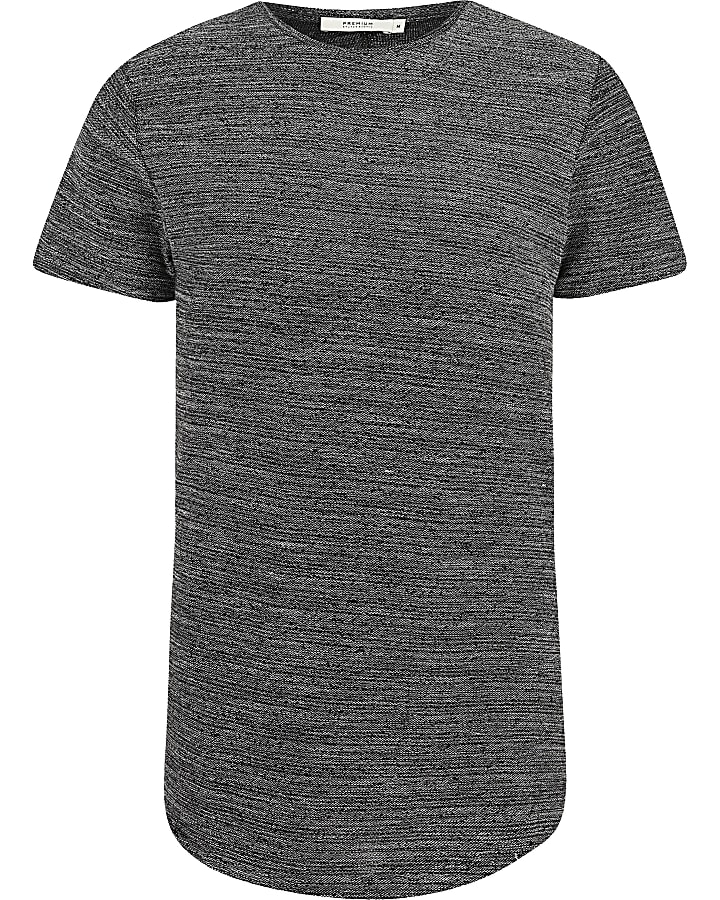 Jack & Jones dark grey textured T-shirt
