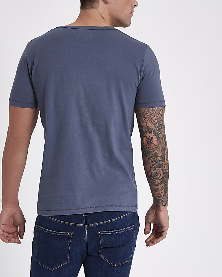 Jack & Jones Premium blue print T-shirt
