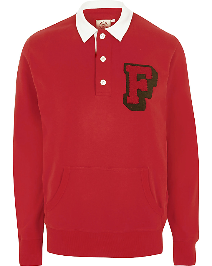 Franklin & Marshall red rugby shirt