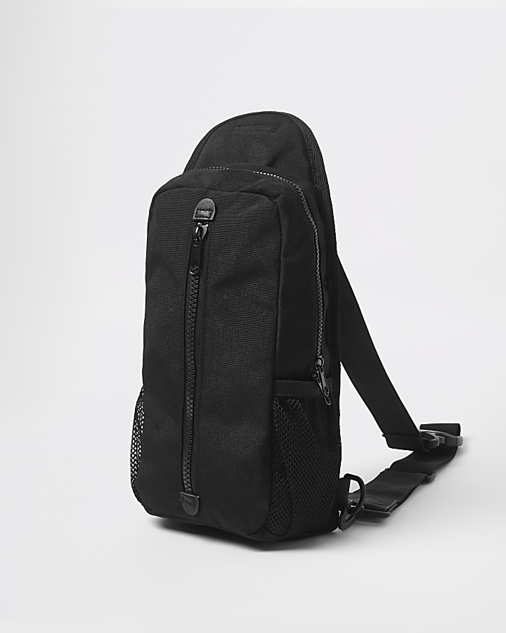 Black single strap backpack