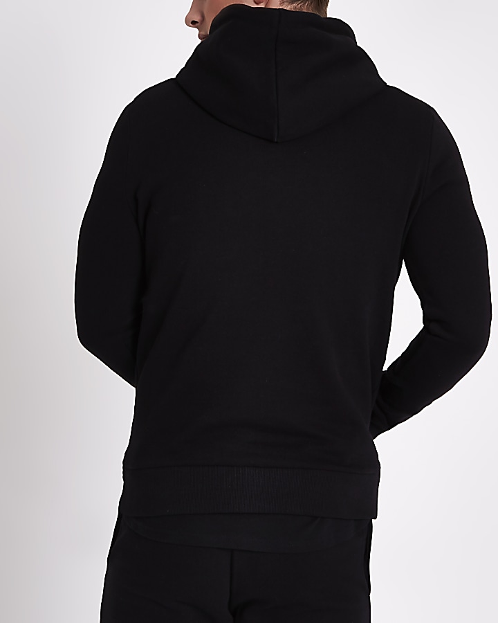 Black slim fit R95 hoodie
