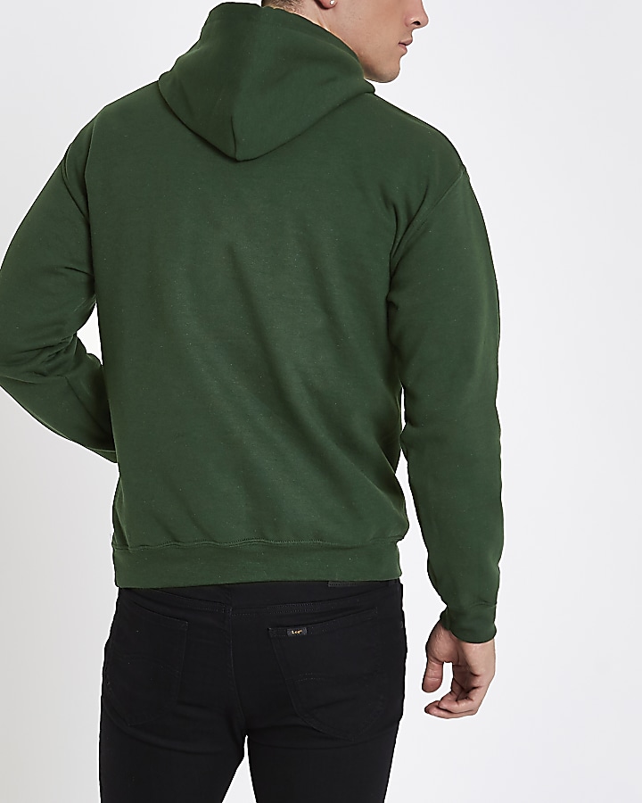 Dark green wasp print hoodie