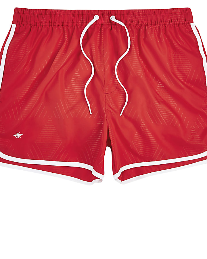 Football Bolt red runner swim shorts