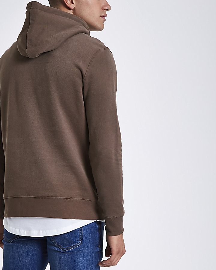 Brown long sleeve hoodie
