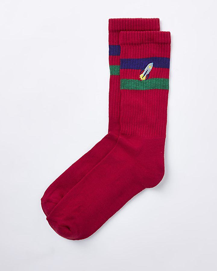 Red rocket novelty tube socks