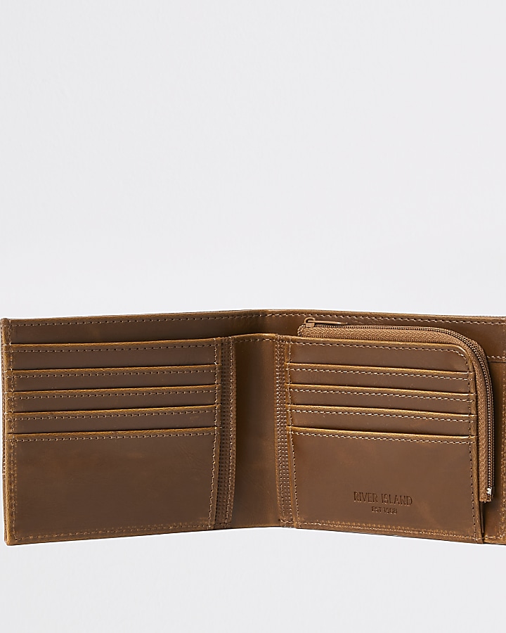 Brown perforated wallet