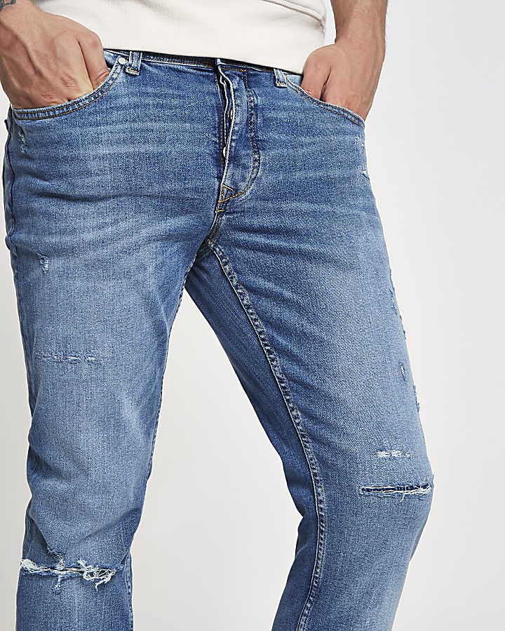 Blue Dylan slim fit ripped jeans
