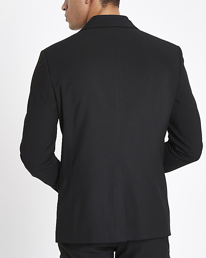 Black stretch skinny fit suit jacket