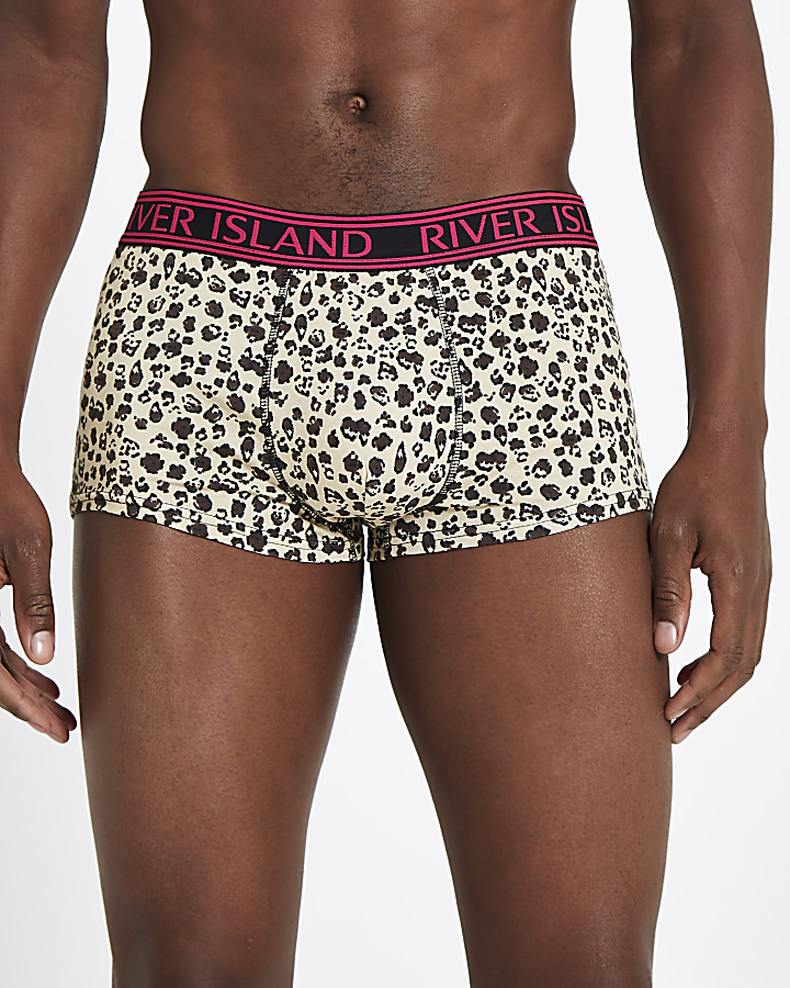 Brown leopard print hipsters 5 pack