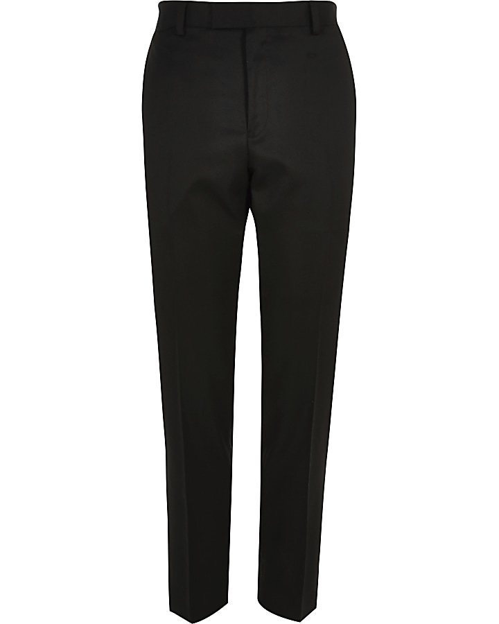 Big and Tall black skinny suit trousers