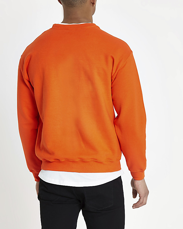 Orange '100% proud’ pride sweatshirt