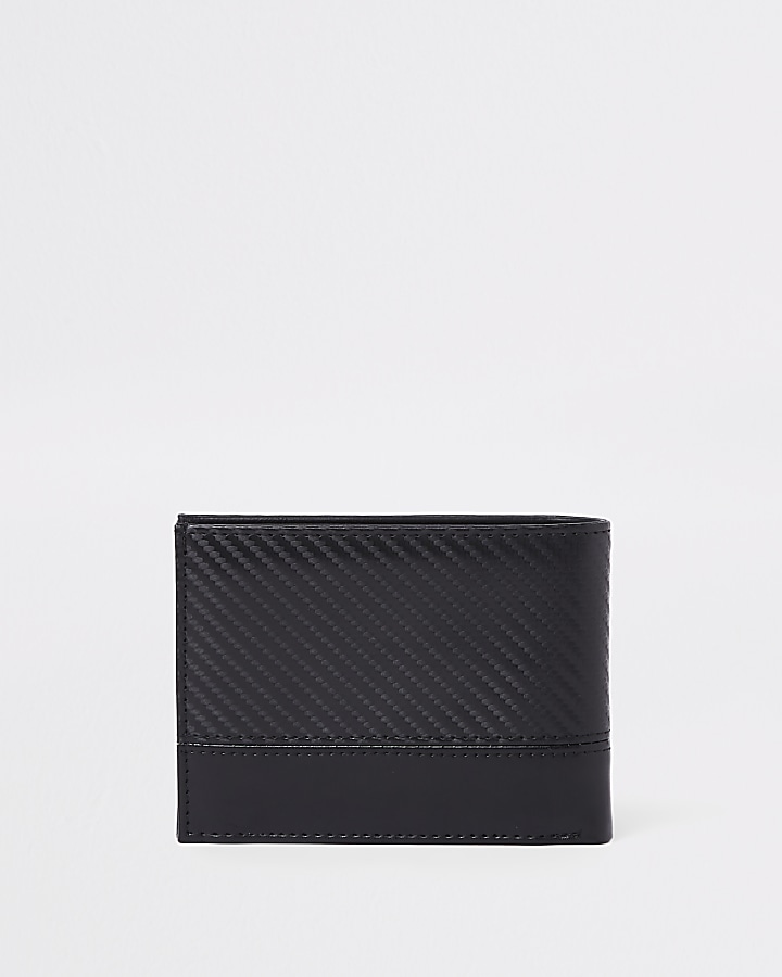 Black contrast texture wallet