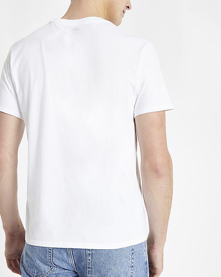 Levi's white chest logo crew neck T-shirt