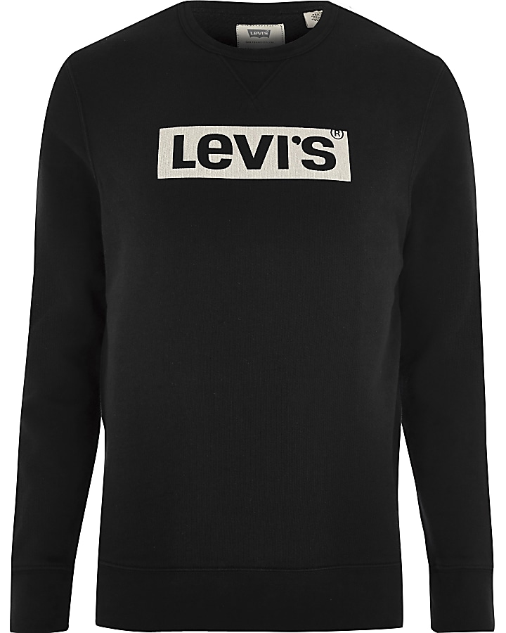 Levi's black long sleeve logo sweatshirt