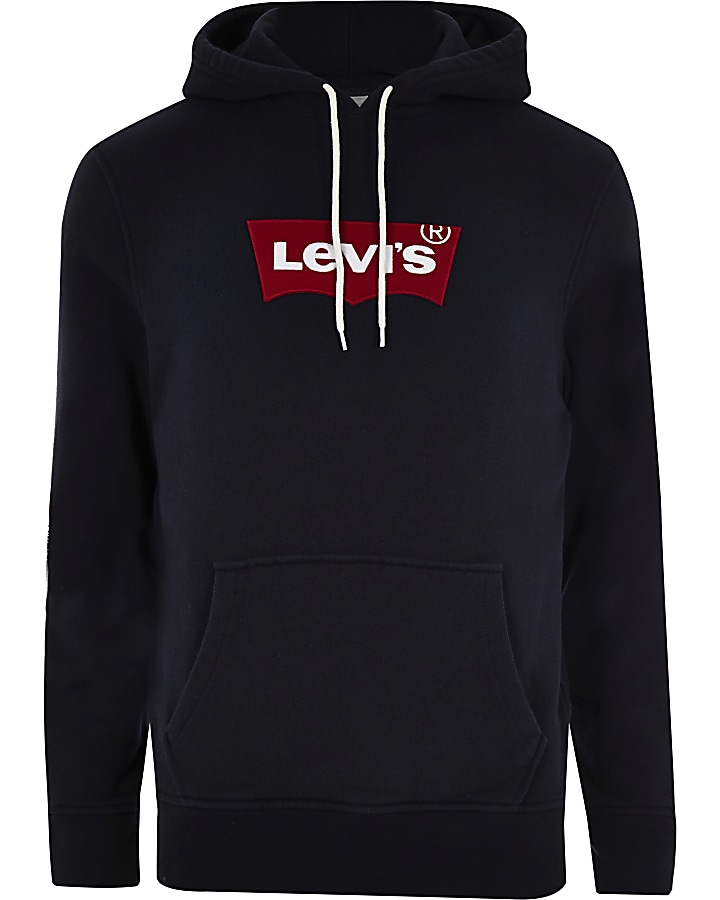 Levi’s navy logo print hoodie