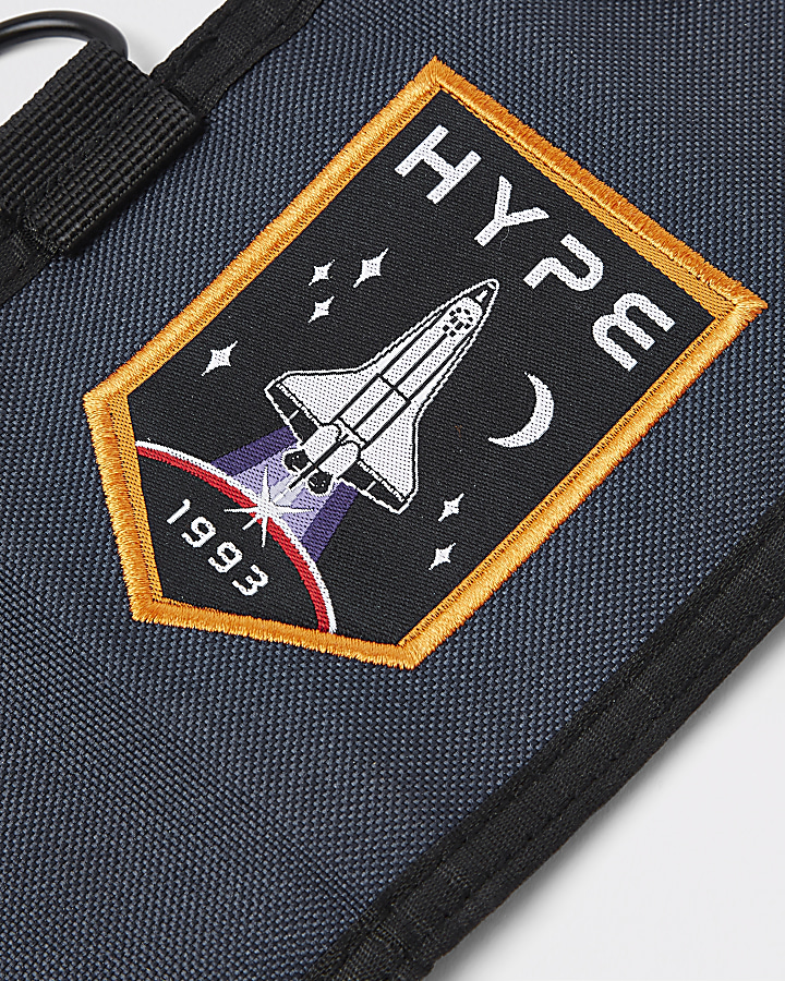 Hype navy space embroidered wallet