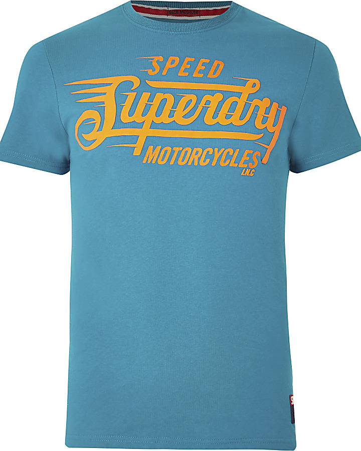 Superdry blue crew neck T-shirt