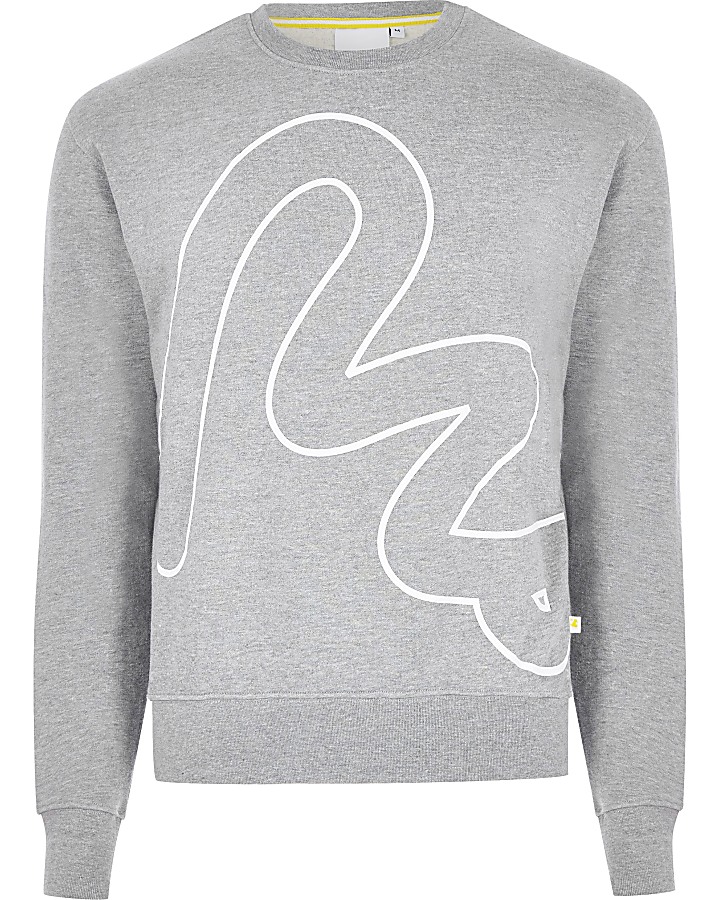 Money Clothing grey outline sweatshirt
