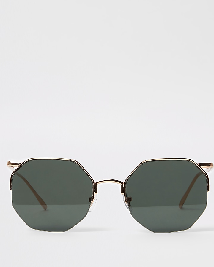 Green lens hex sunglasses
