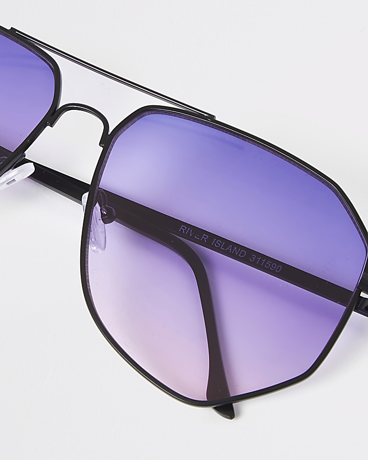 Purple lens aviator sunglasses