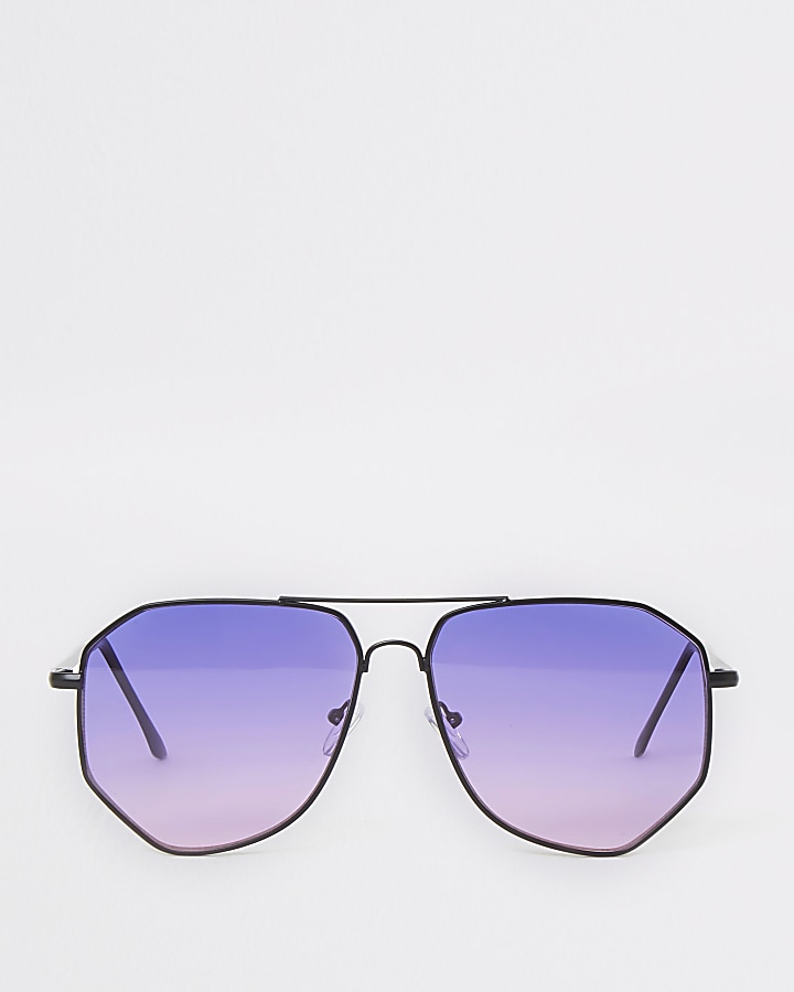 Purple lens aviator sunglasses
