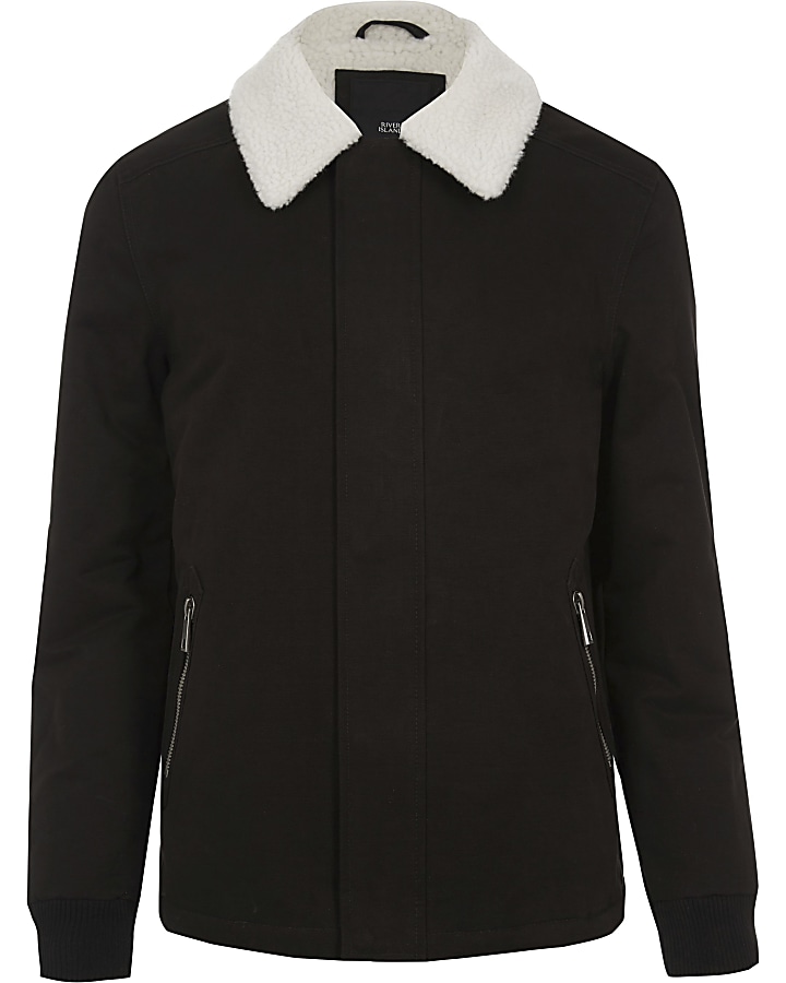 Black borg collar jacket
