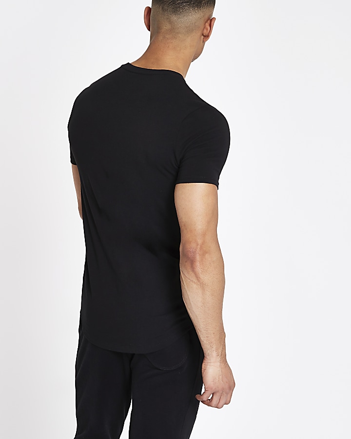 Black R96 muscle fit T-shirt