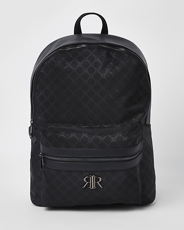 Black RI monogram backpack