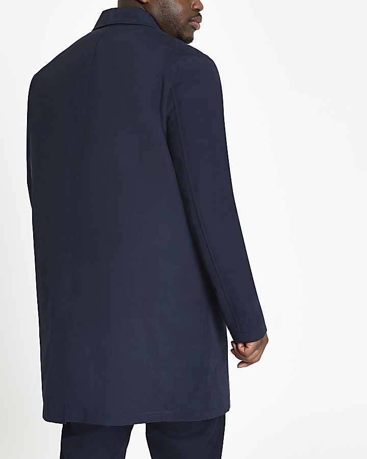 Big and Tall navy single button mac