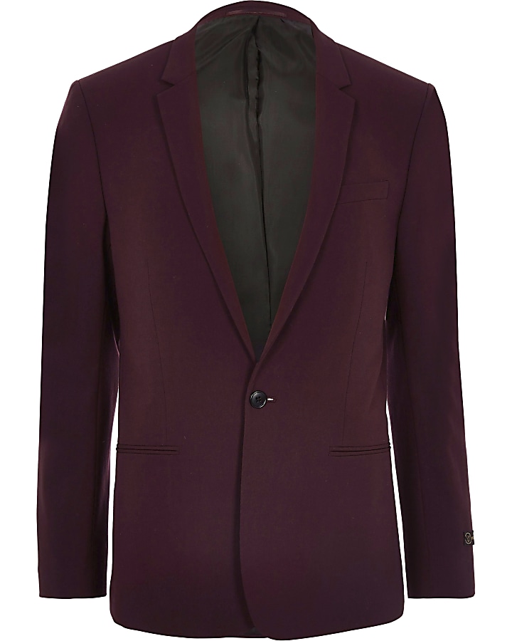Big and Tall dark red suit jacket