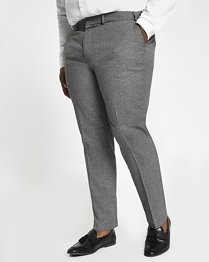 Big and Tall grey smart trousers