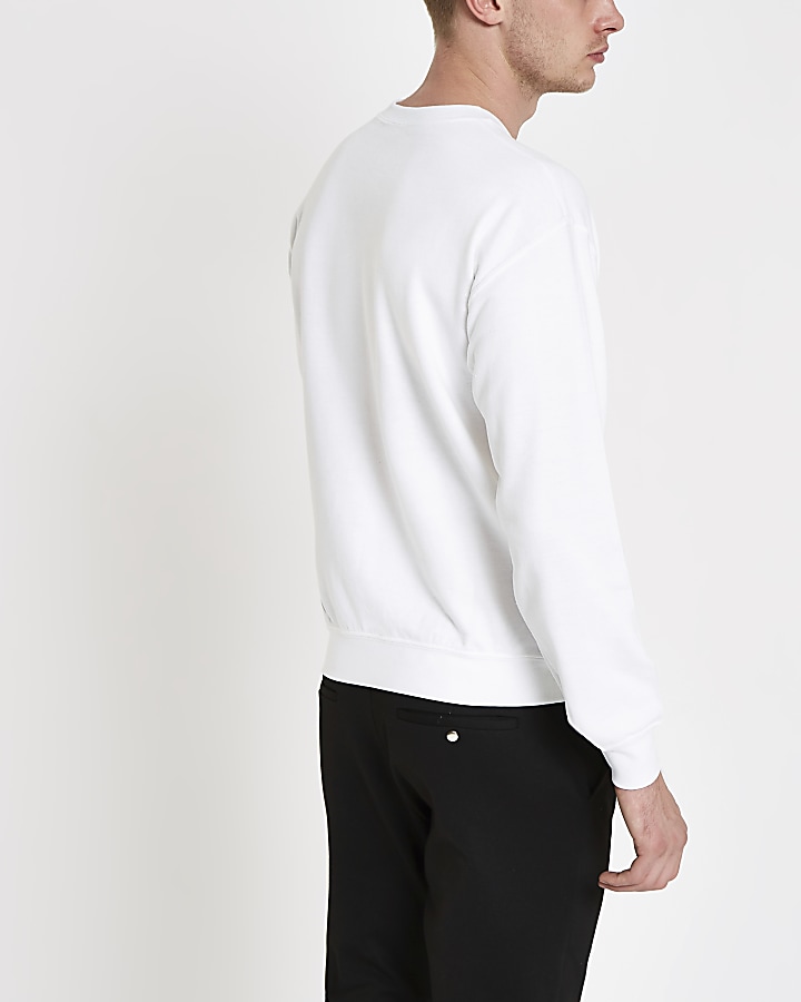 White ‘Paris’ crew neck sweatshirt