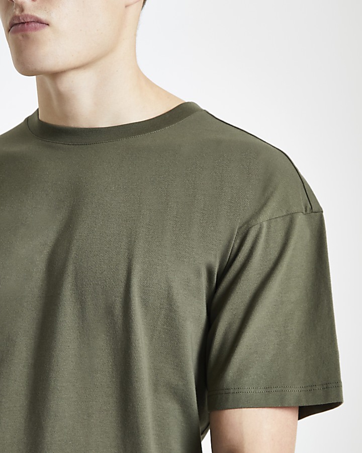 Green oversized short sleeve T-shirt