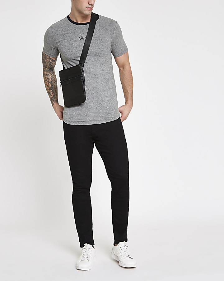 Grey Prolific muscle fit T-shirt