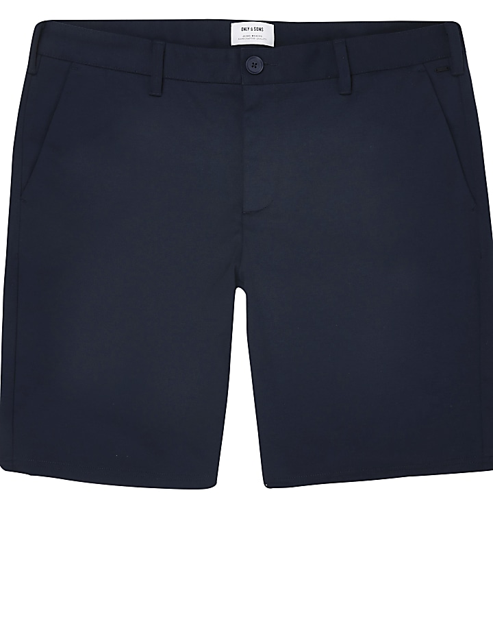 Only & Sons Big and Tall navy shorts