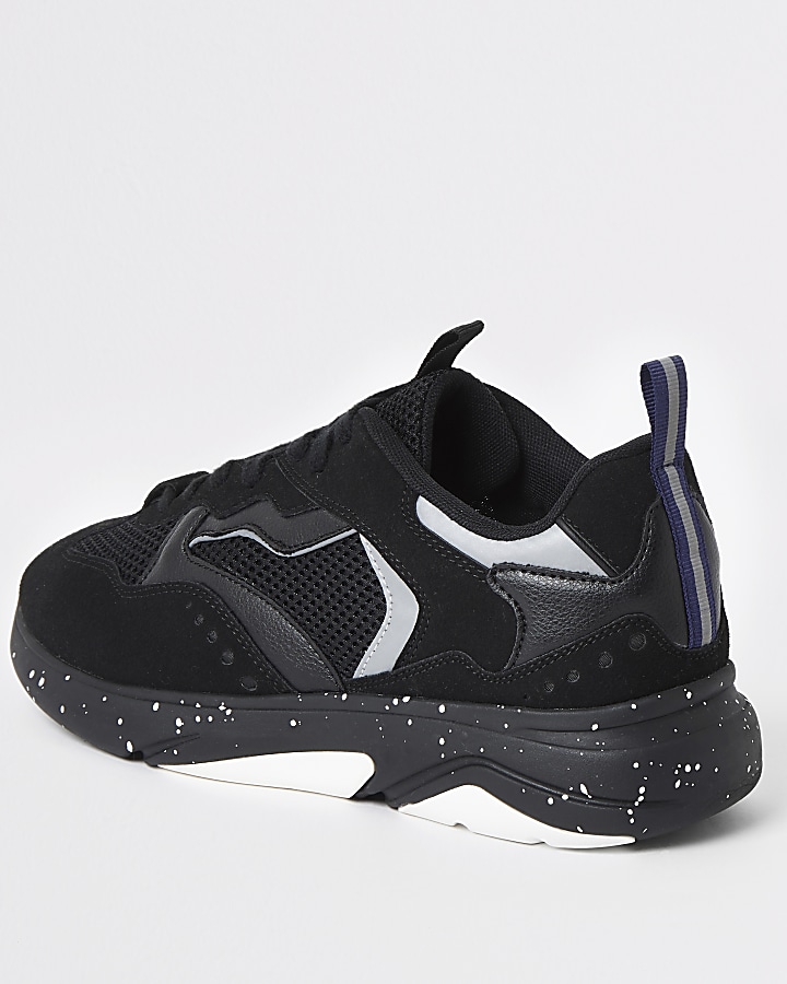 Black speckled sole runner trainers