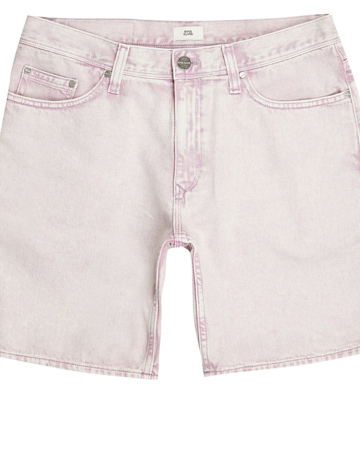 Pink Dylan wash slim fit shorts