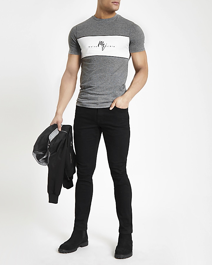 Grey Maison Riviera muscle fit T-shirt