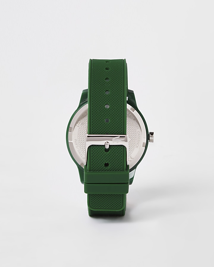 Lacoste green 12.12 silicone strap watch