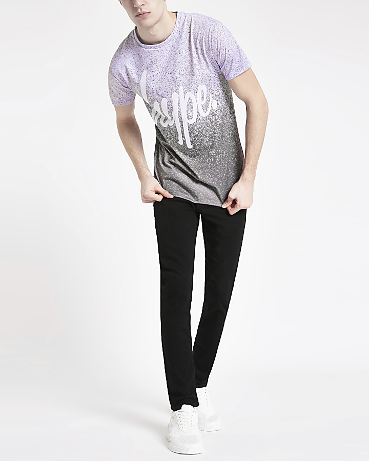 Hype purple speckle print T-shirt