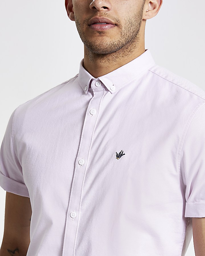 Pink short sleeve Oxford shirt