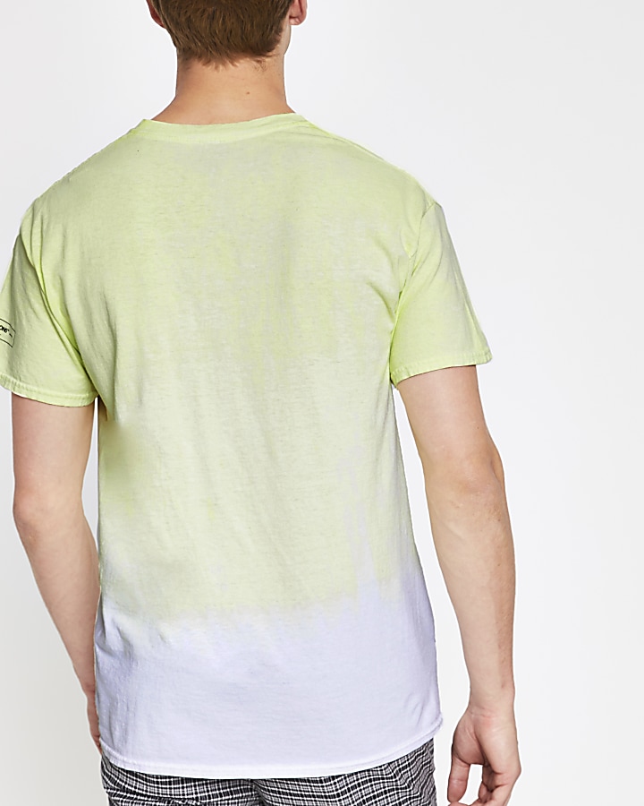 Green tie dye printed T-shirt