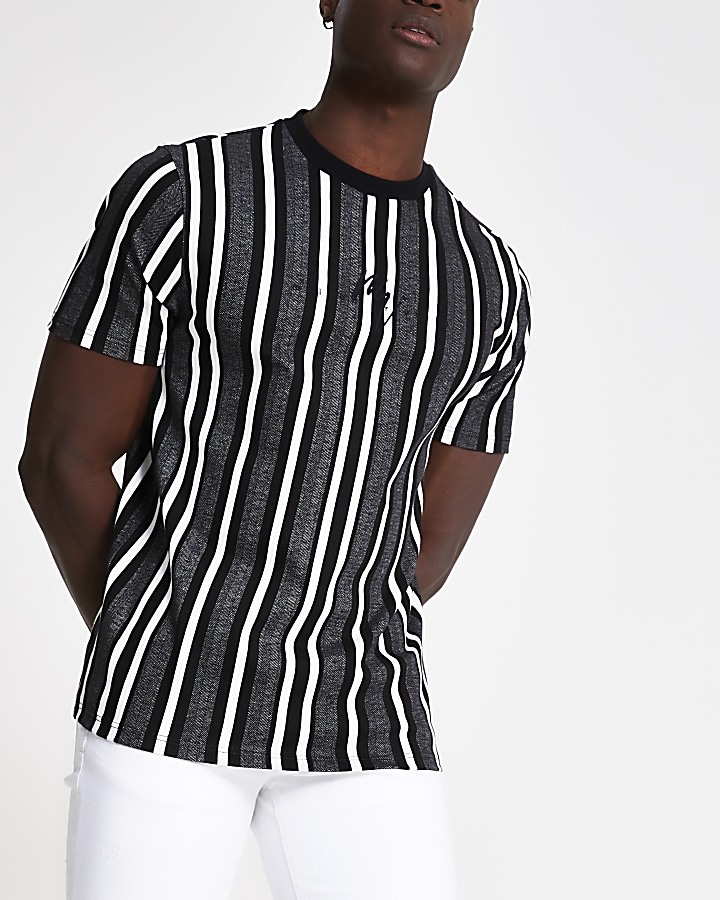 Maison Riviera grey stripe T-shirt