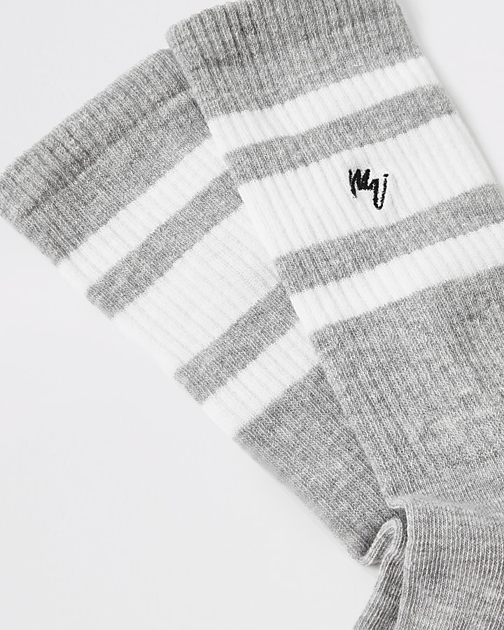 Grey Maison Riviera stripe socks