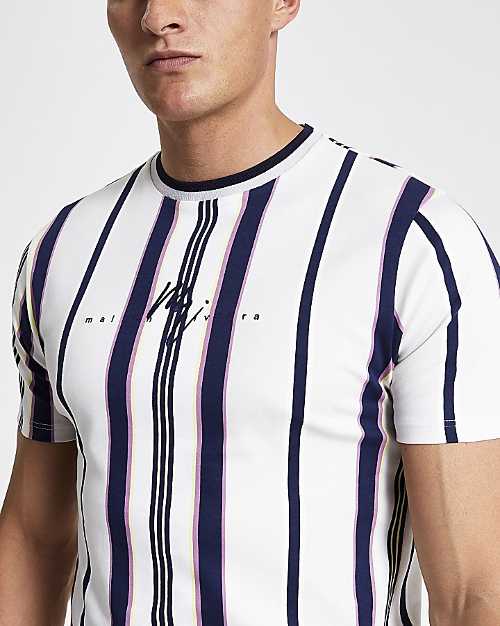 White stripe Maison Riviera T-shirt