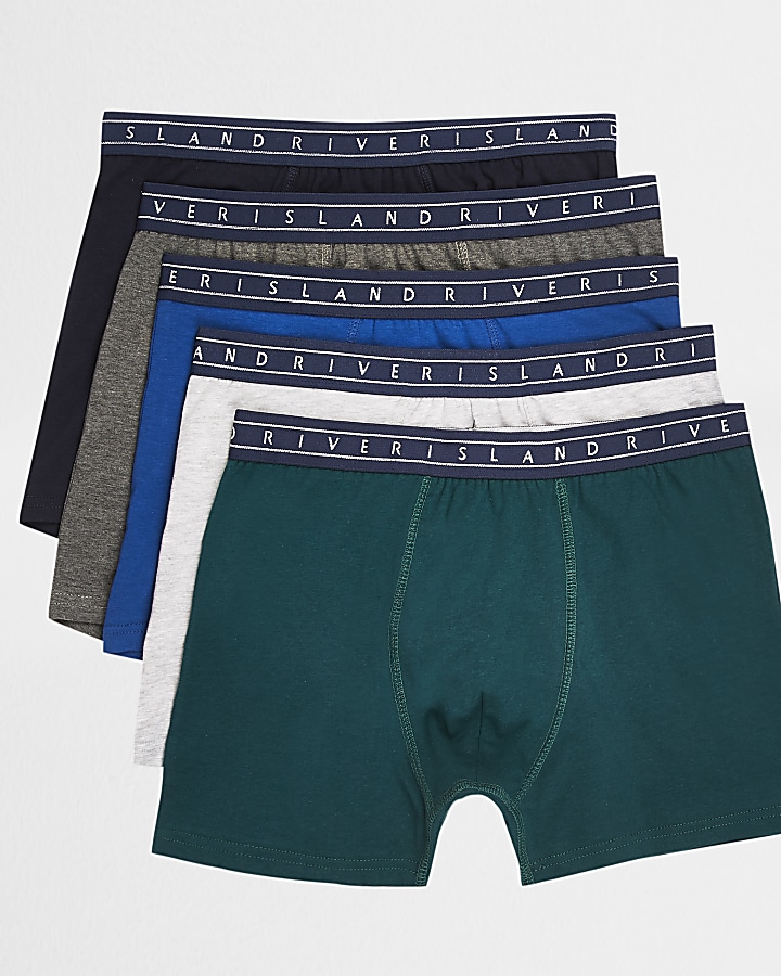 Blue RI waistband trunks 5 pack